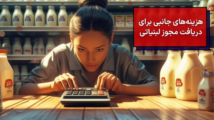 هزینه های جانبی برای دریافت مجوز لبنیاتی