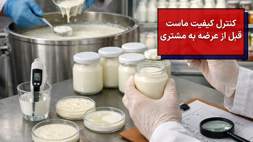 کنترل کیفیت ماست قبل از عرضه به مشتری